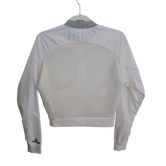 Stella Mccartney x Adidas White Mesh Bomber Jacket Designer Size XS - Picture 3 of 10
